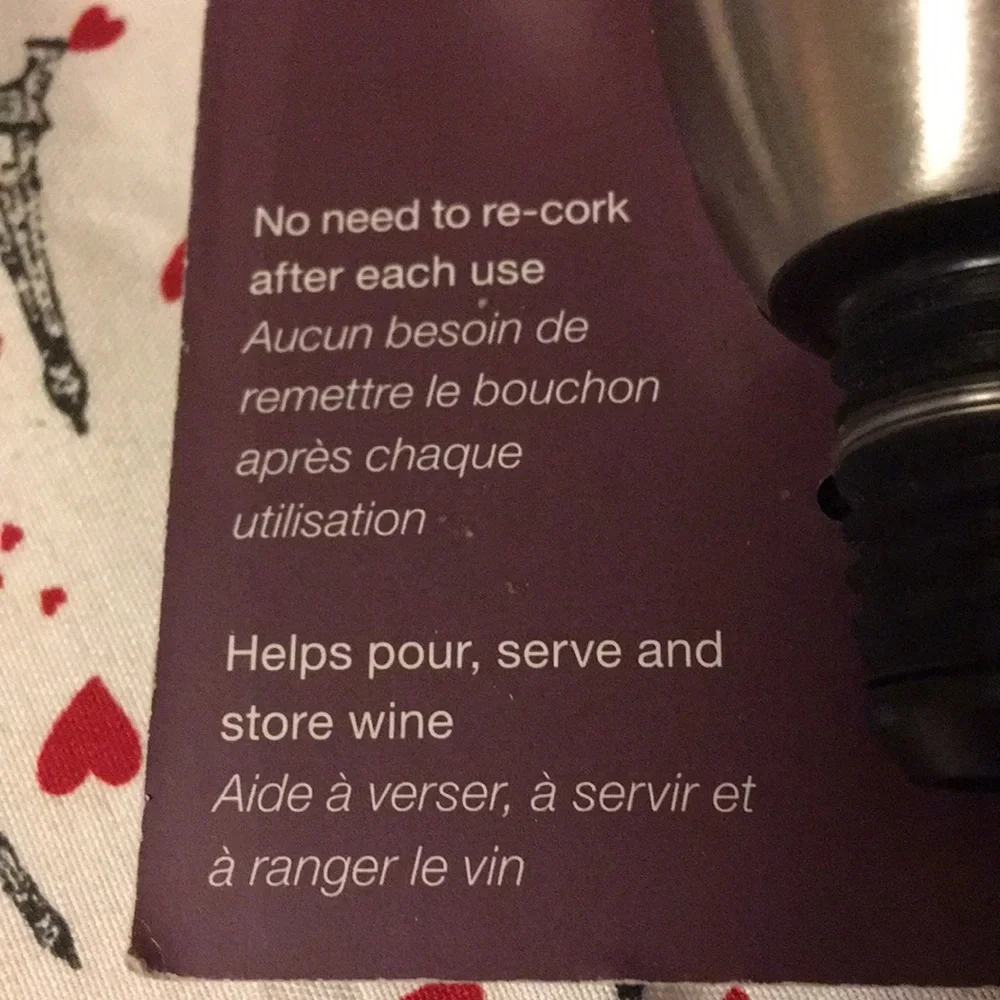 Wine Cork puller & Wine Pourer/Stopper Helps Serve Pour & Store! 🍷 Drink Wine